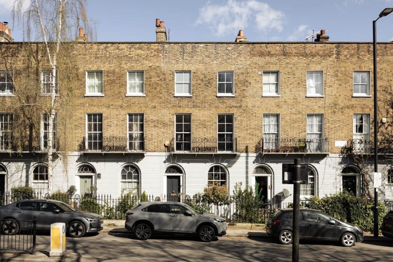 Elegant Georgian terraced houses on St Paul's Road, Canonbury, London N1.