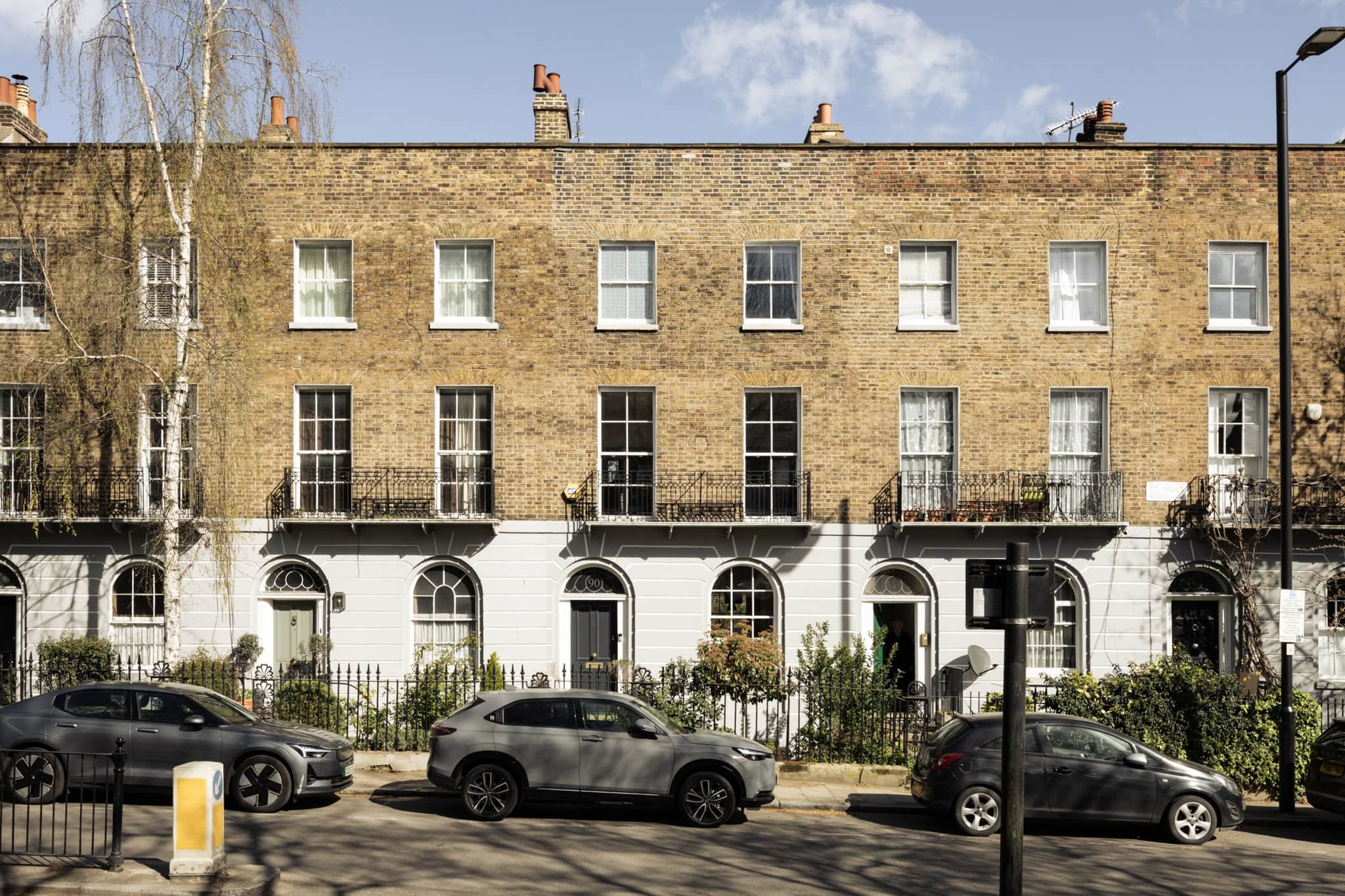 Elegant Georgian terraced houses on St Paul's Road, Canonbury, London N1.